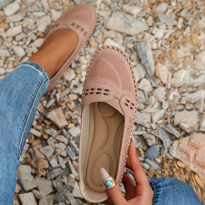 Willow - Supportive Slip-On Shoes - Brown