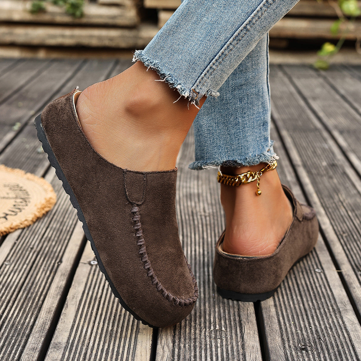 Zayella - Cushioned Walking Shoes - Coffee