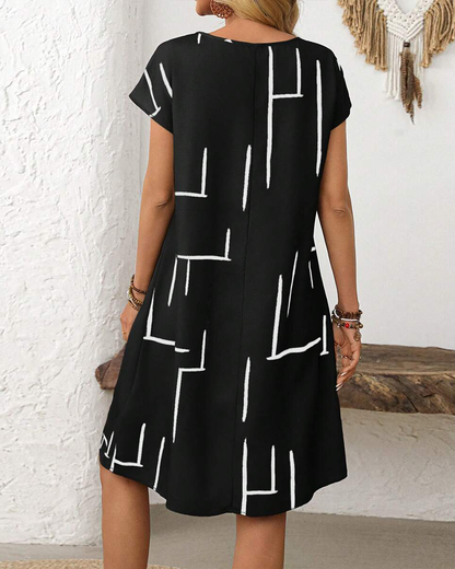Delia - Soft-Touch Summer Dress - Black