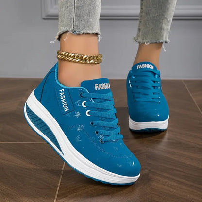 Qira - Platform Lace-Up Sneakers - White