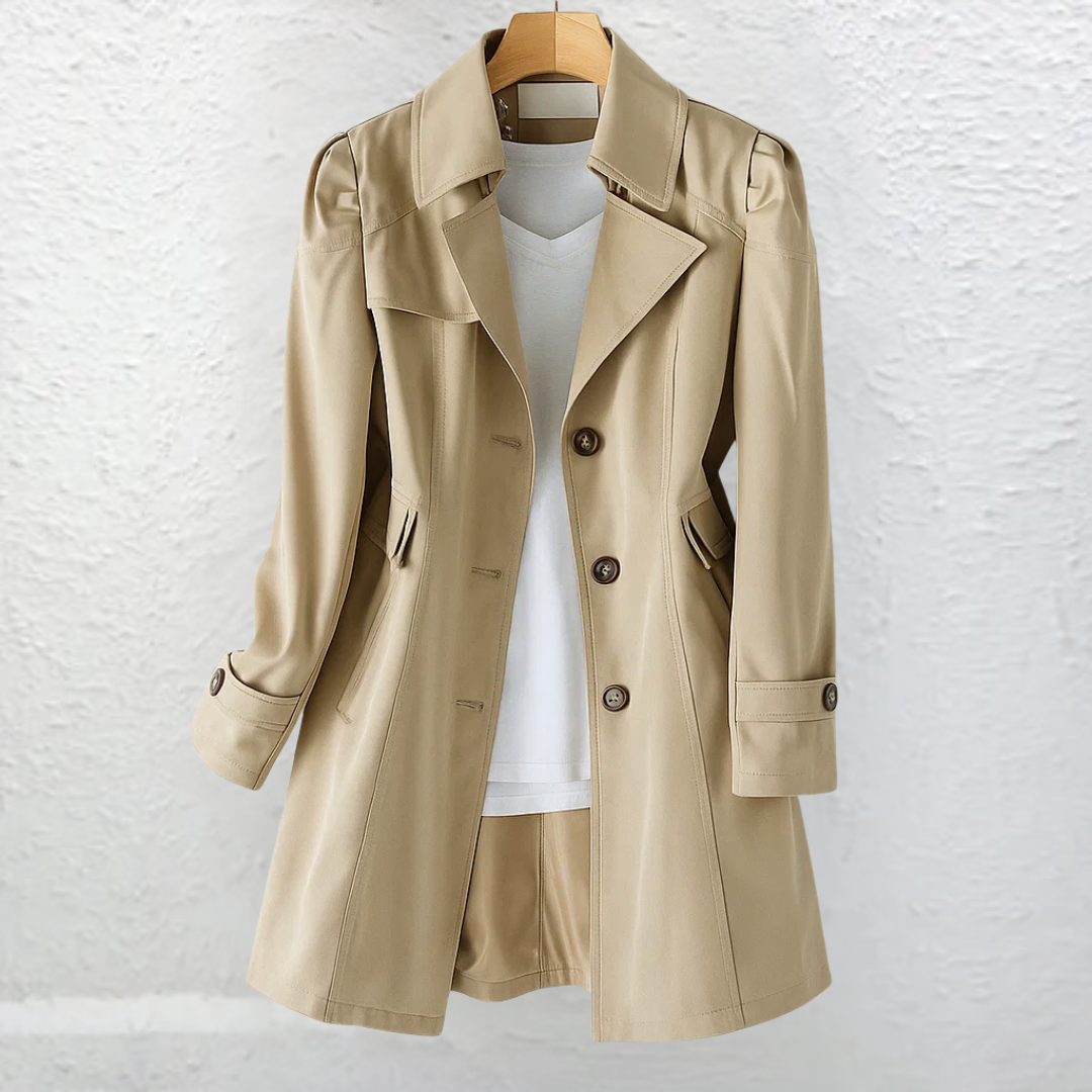 Maliah - All-Season Trench Coat - Beige
