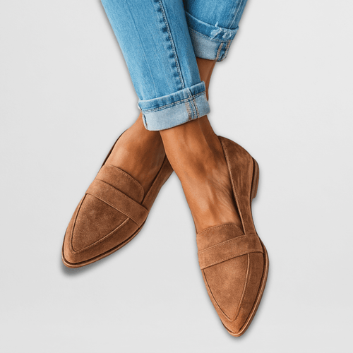 Lorayne - Classic Penny Loafers - Khaki