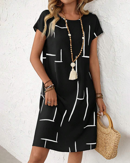 Delia - Soft-Touch Summer Dress - Black