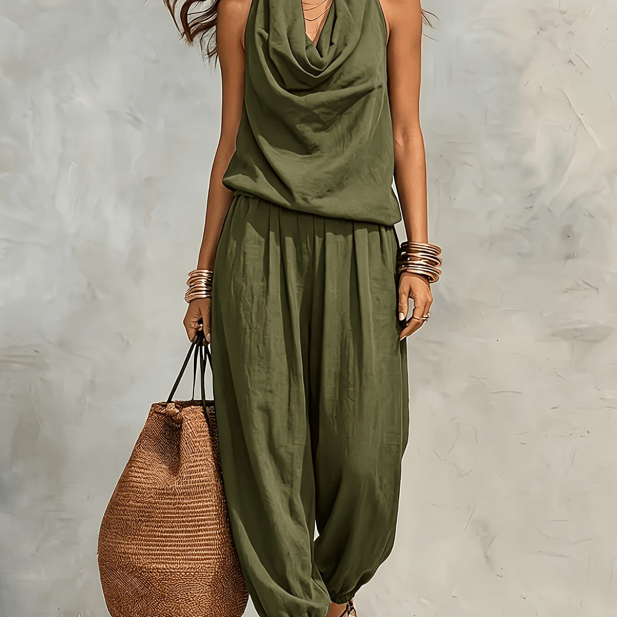 Florelle - Breezy Linen Set - Khaki