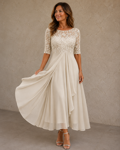 Esteline - Soft-Touch Occasion Dress - Blue