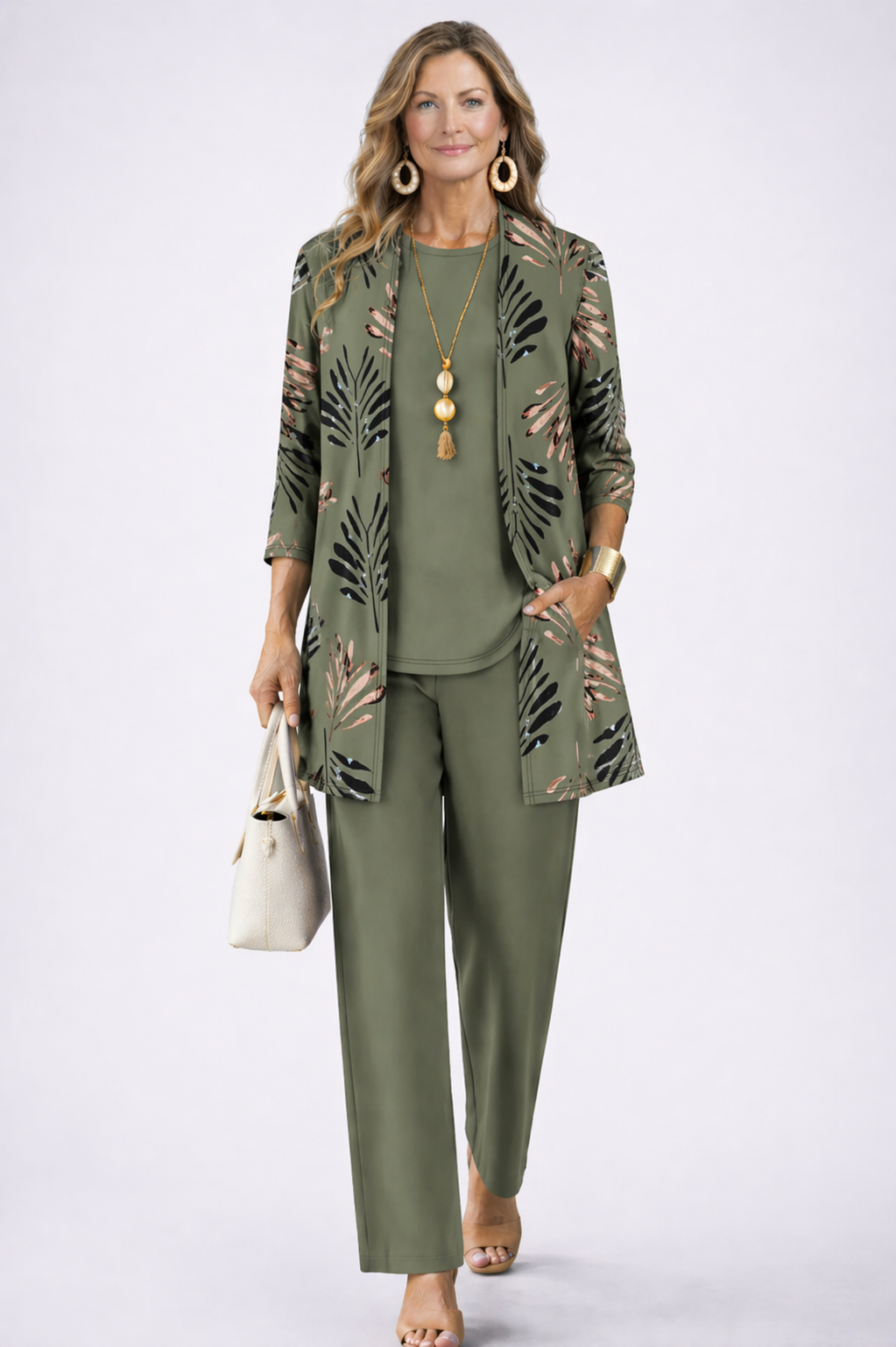 Joanna - Lightweight Three-Piece Set - Green