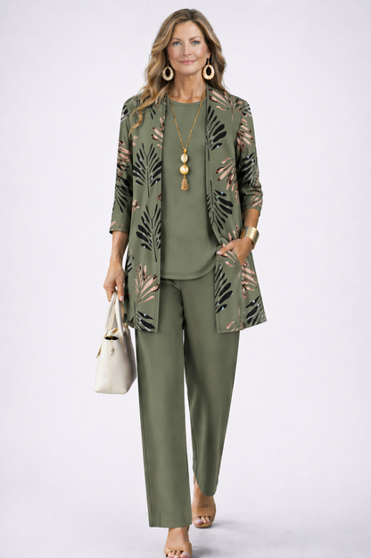 Joanna - Lightweight Three-Piece Set - Green