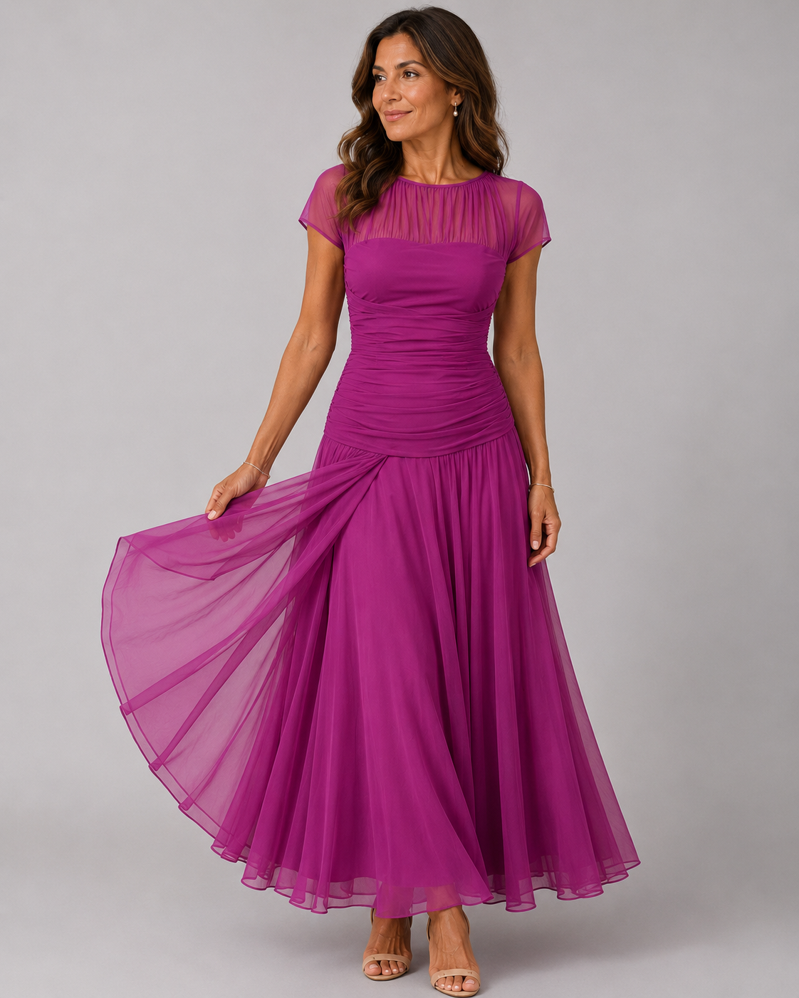 Belisama - Flowing Dress - Navy Blue