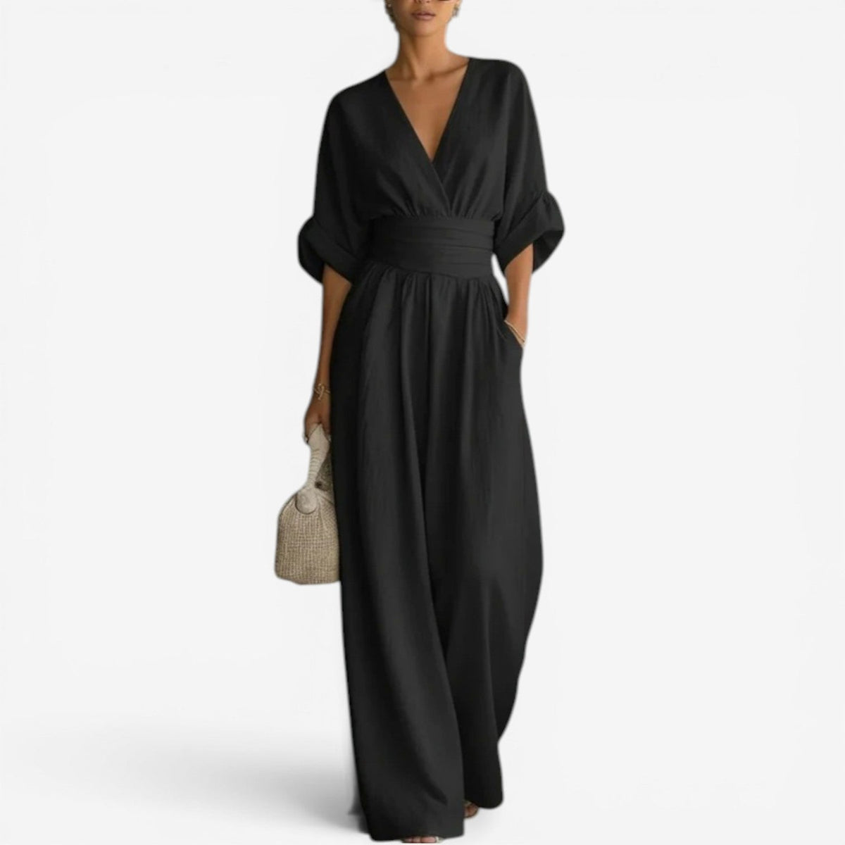Olyara - Tailored Jumpsuit - Light Blue
