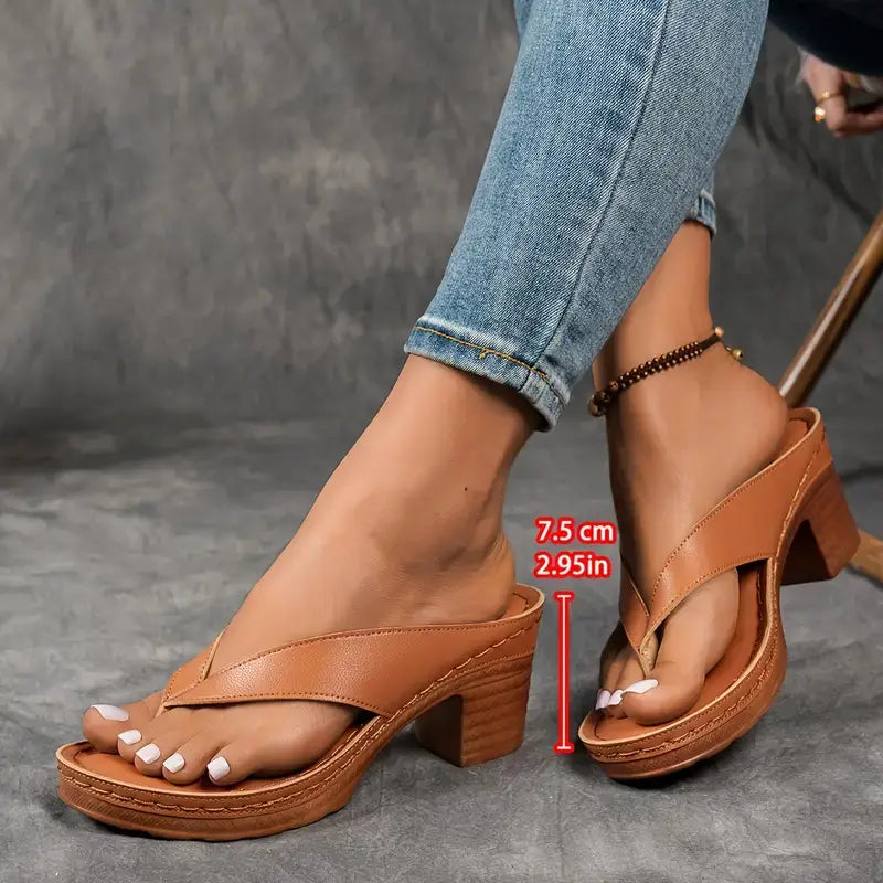 Felina - Cushioned Heeled Sandals - Gold