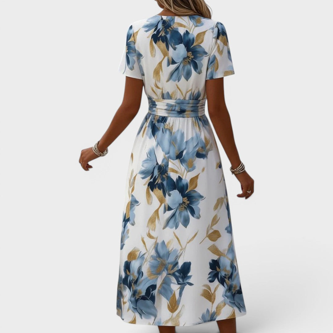 Carmen - Soft-Touch Floral Wrap Maxi Dress - Multicoloured