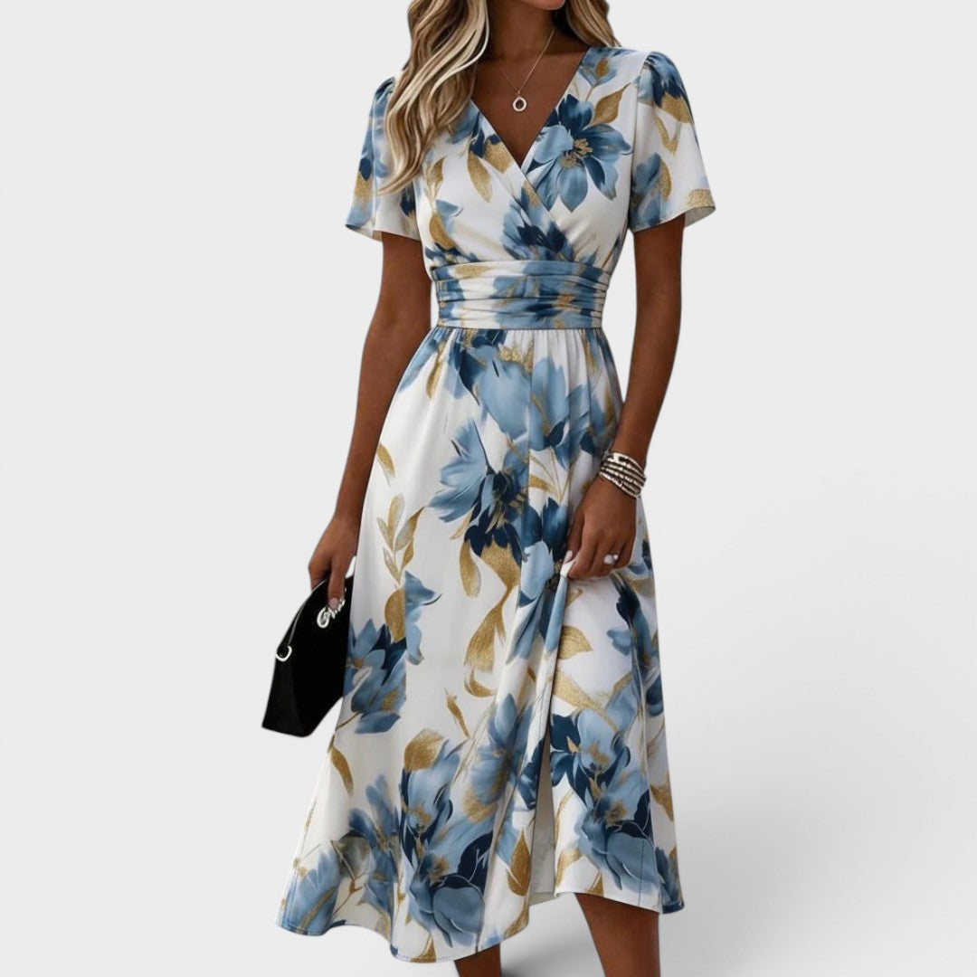Carmen - Soft-Touch Floral Wrap Maxi Dress - Multicoloured