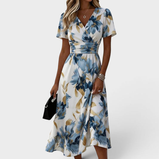 Carmen - Soft-Touch Floral Wrap Maxi Dress - Multicoloured