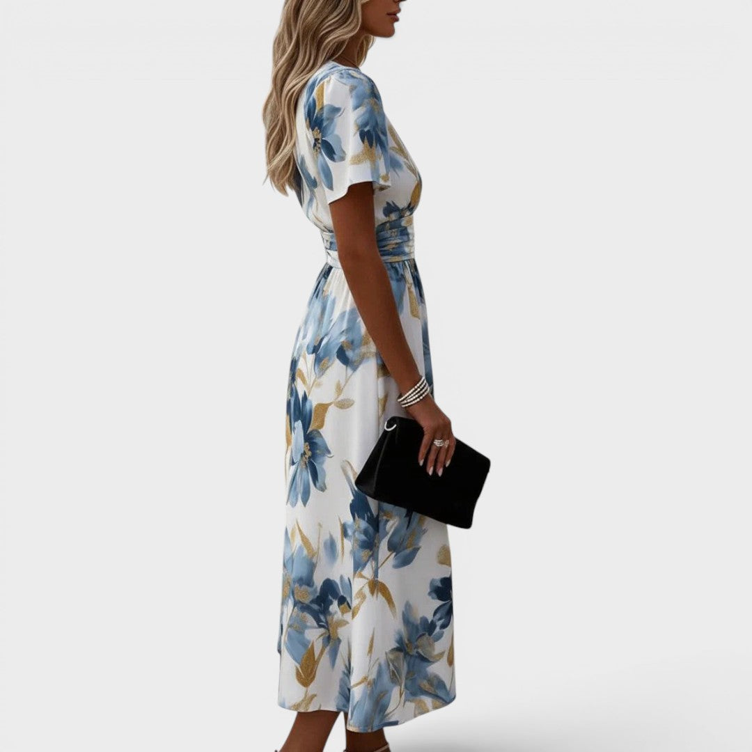 Carmen - Soft-Touch Floral Wrap Maxi Dress - Multicoloured