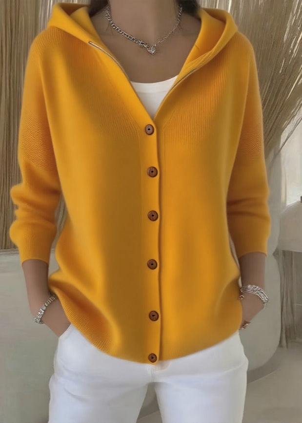 Alsira - Soft-Touch Hooded Cardigan - White