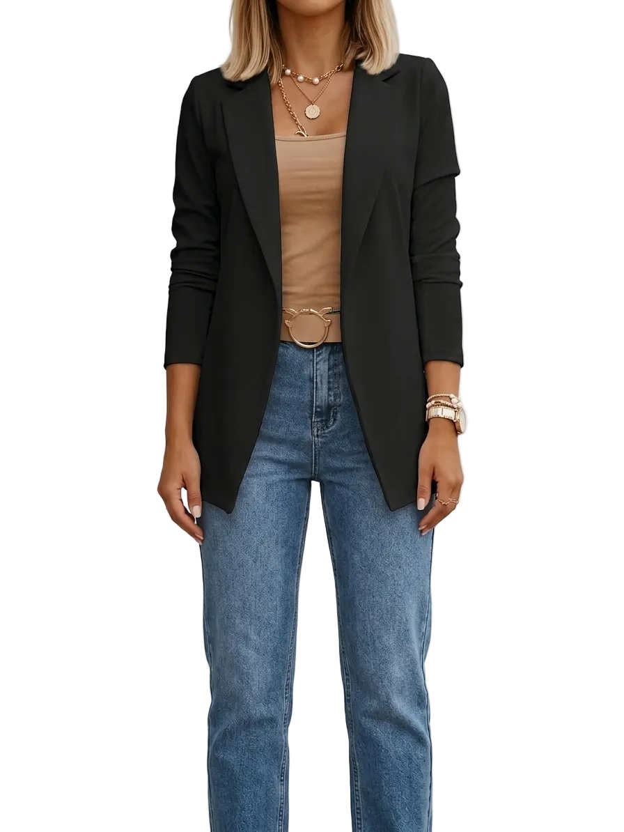 Parina - Wrinkle-Resistant Blazer - Black