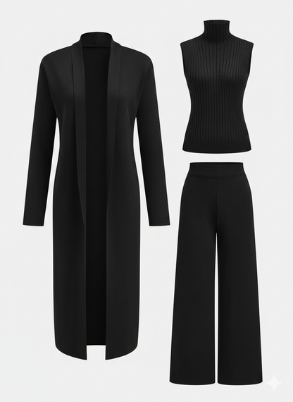 Ariaen - Coordinated Three Piece Set - Black