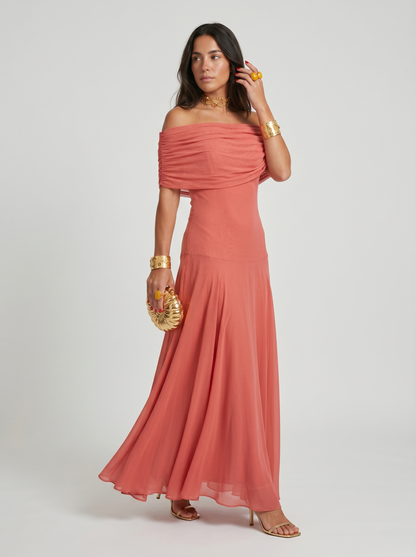 Kaida - Draped Off-Shoulder Dress