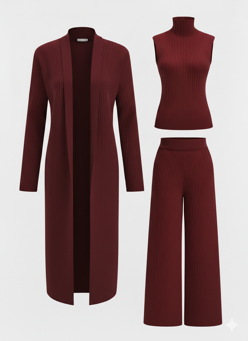 Ariaen - Coordinated Three Piece Set - Black