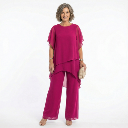 Thessalie - Fluid Evening Jumpsuit - Dark Blue