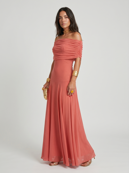 Kaida - Draped Off-Shoulder Dress