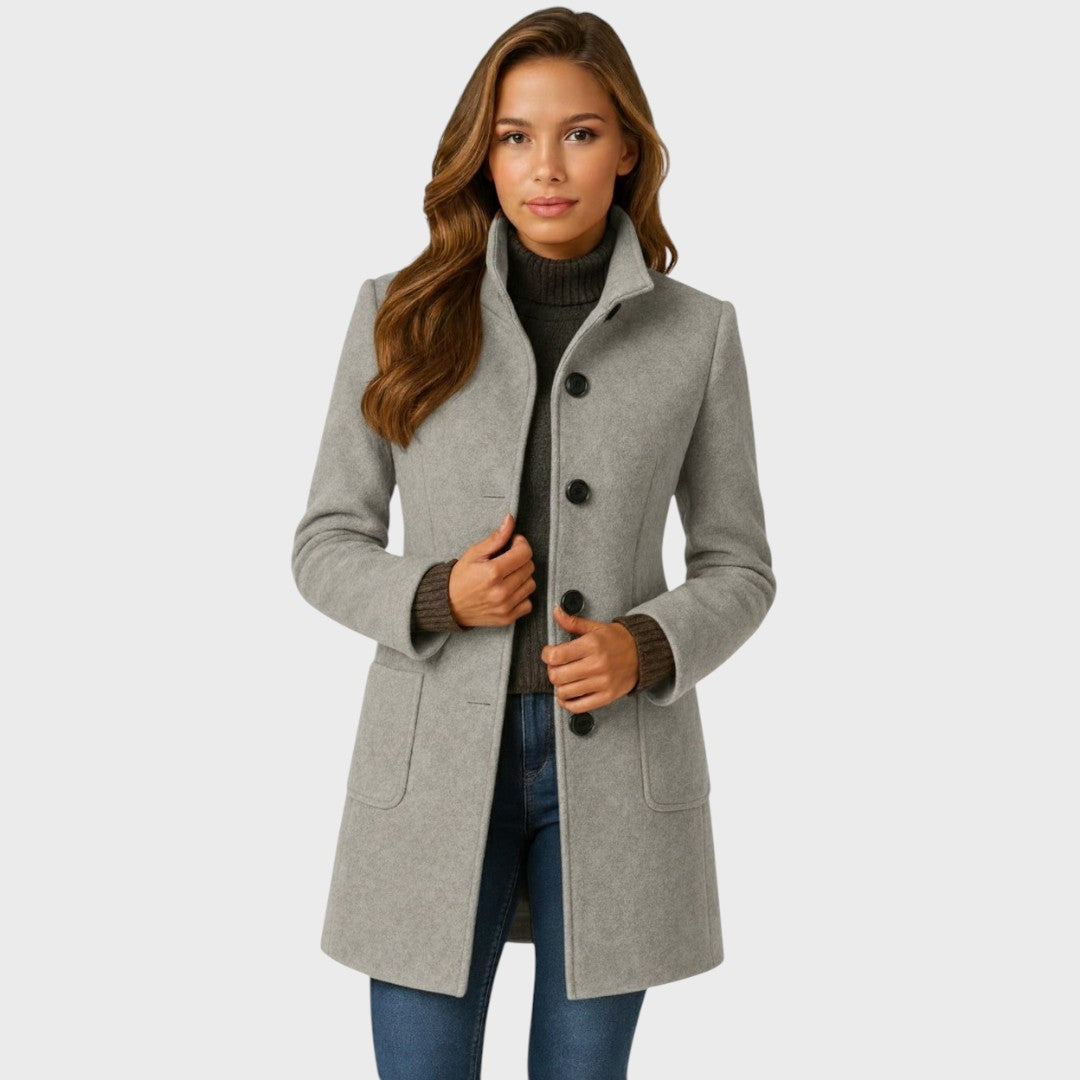 Avarin - Tailored Mid Coat - Khaki