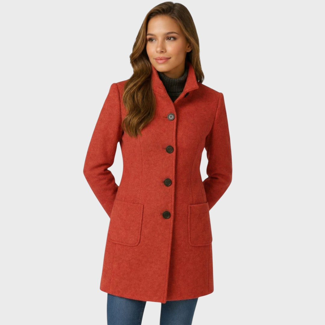 Avarin - Tailored Mid Coat - Khaki