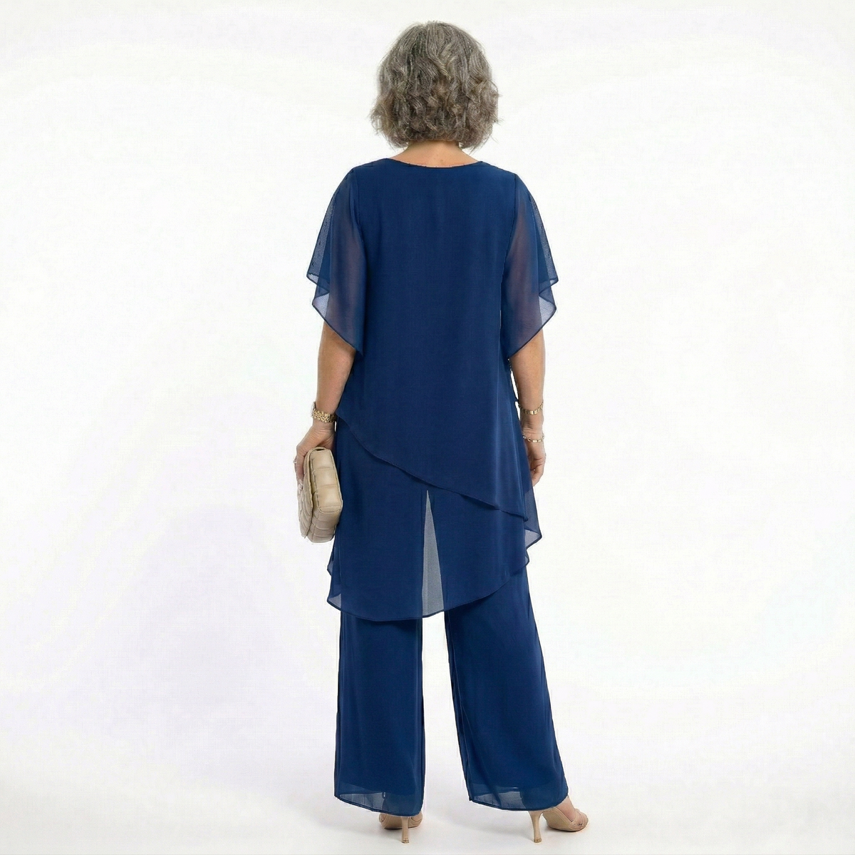 Thessalie - Fluid Evening Jumpsuit - Aqua Blue