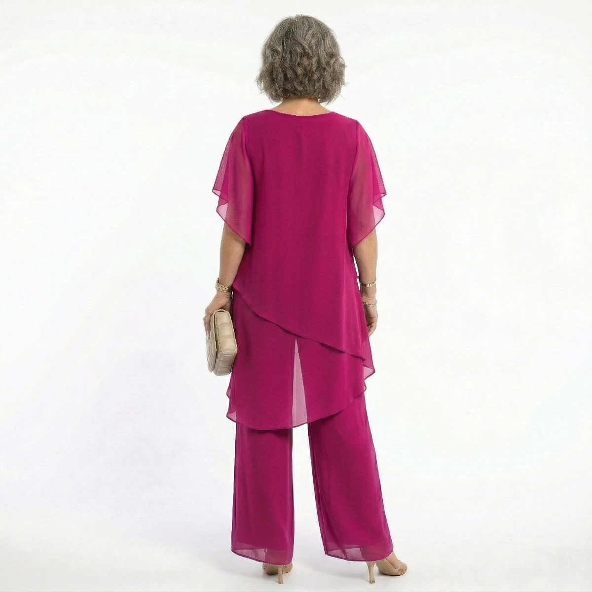 Thessalie - Fluid Evening Jumpsuit - Aqua Blue