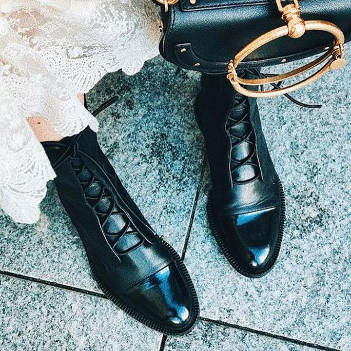 Urielle - Luxe High-Heeled Boots - Black