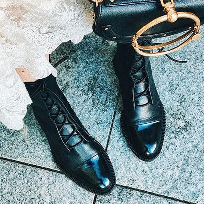 Urielle - Luxe High-Heeled Boots - Black