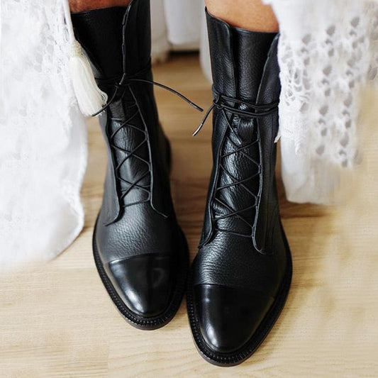 Urielle - Luxe High-Heeled Boots - Black