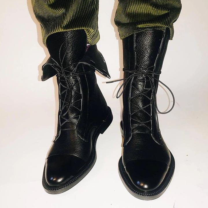 Urielle - Luxe High-Heeled Boots - Black