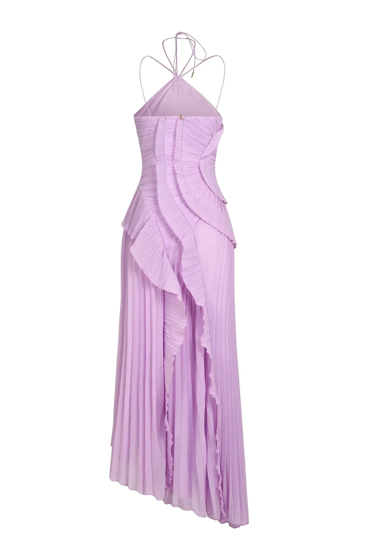 Sancia - Ruffle Pleated Midi Dress - White
