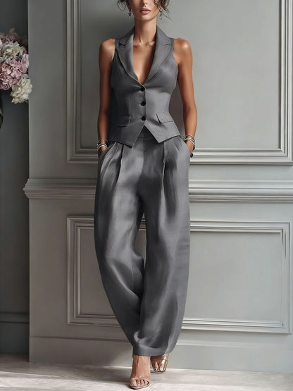 Ismira - Lightweight Two-Piece Set - Pink