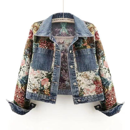Serenin - Premium Cropped Jacket - Denim Blue
