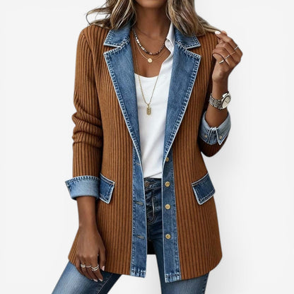 Kerensa - Soft-Touch Layered Jacket - White