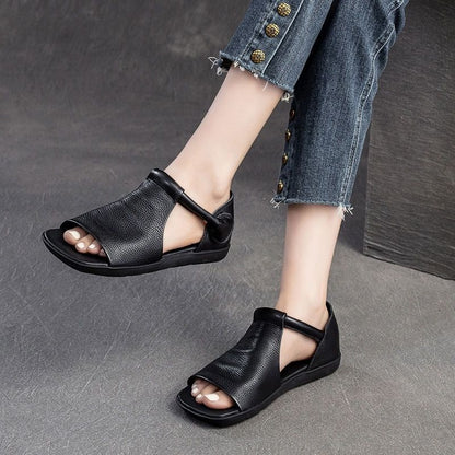Fiorelle - Textured Open-Toe Sandals - Black