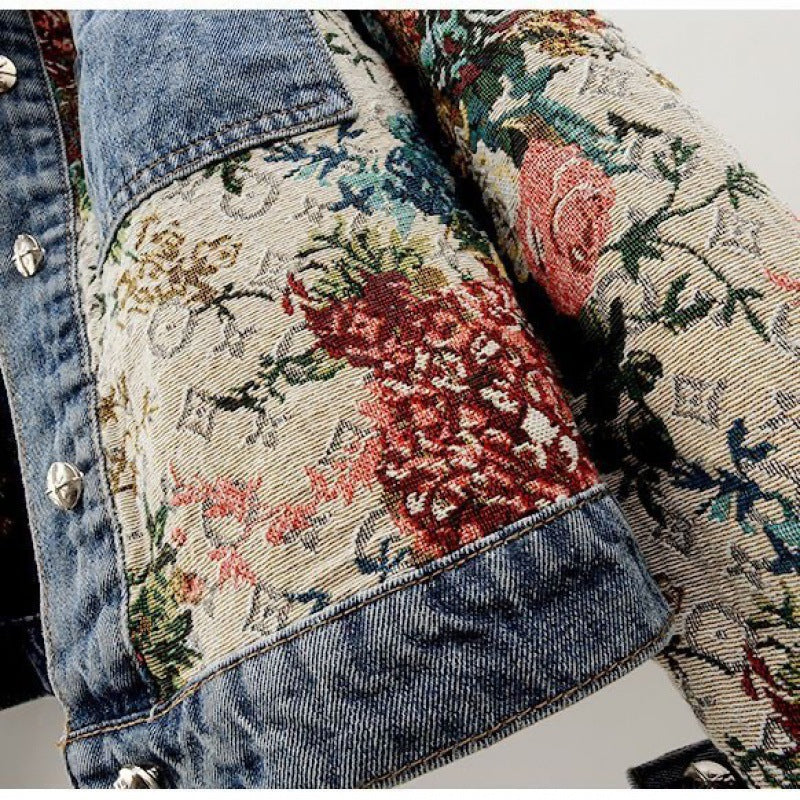 Serenin - Premium Cropped Jacket - Denim Blue