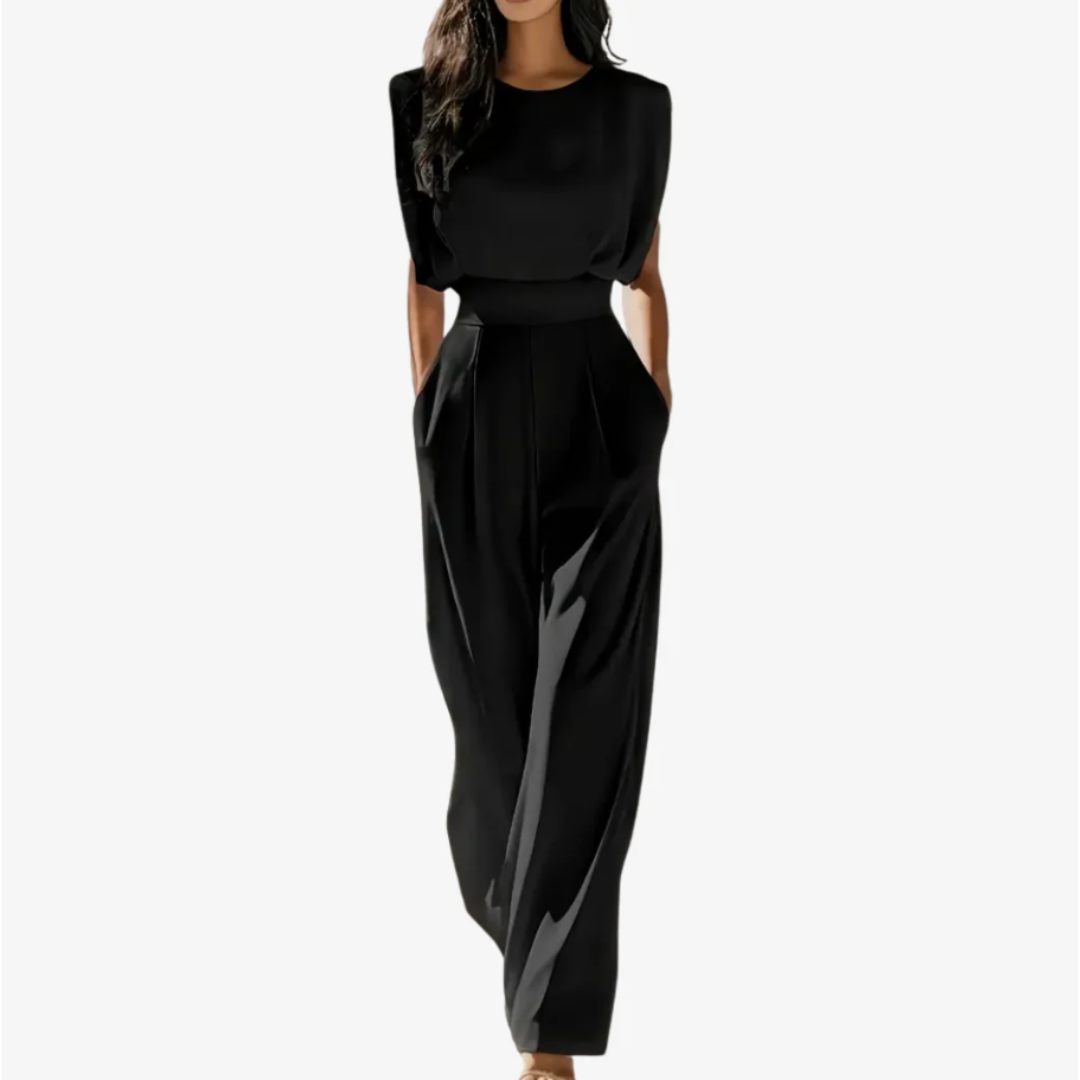 Sybella - Soft-Touch Jumpsuit - Beige