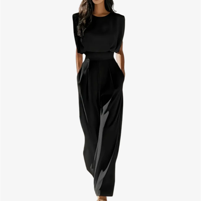 Sybella - Soft-Touch Jumpsuit - Beige