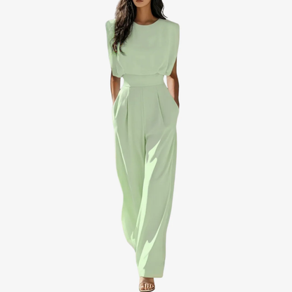 Sybella - Soft-Touch Jumpsuit - Beige