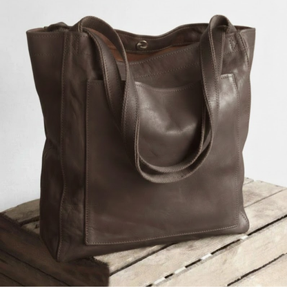 Selira - Structured Crossbody Bag - Dark Brown