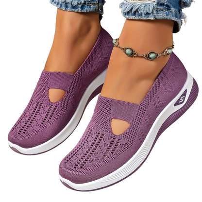 Yalia - Cushioned Walking Shoes - Purple