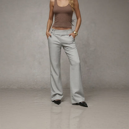 Heliora - Structured Tailored Trousers - Black