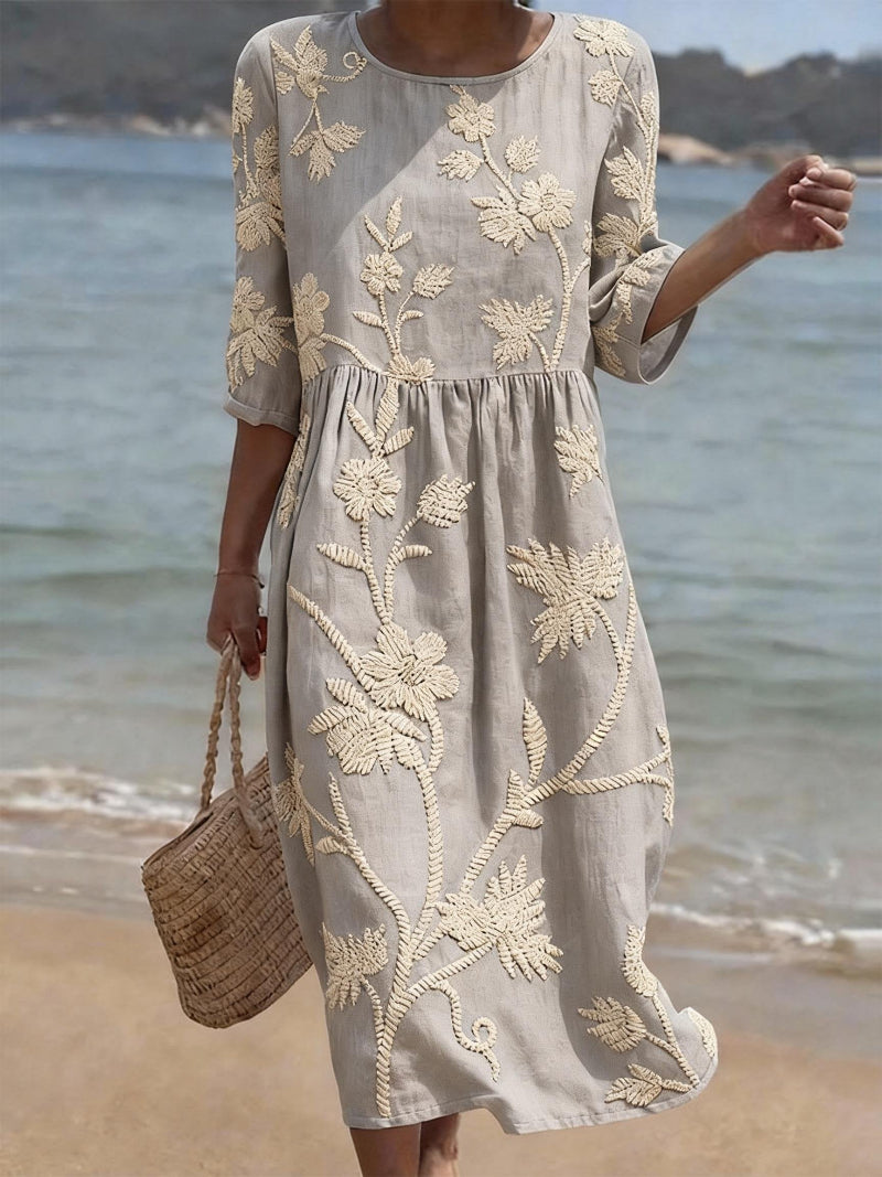 Wrenley - Airy Midi Dress - Light Pink
