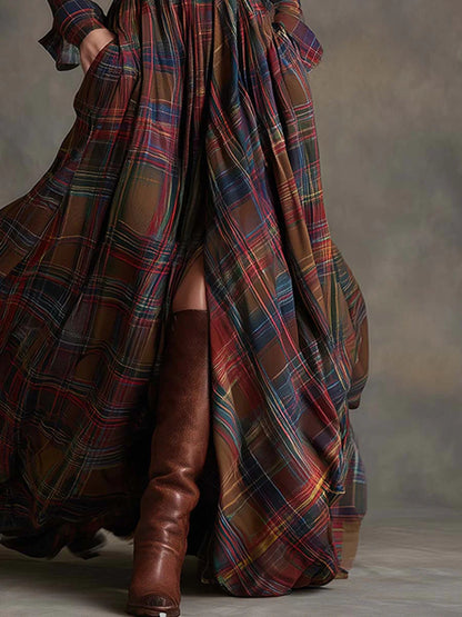 Tanith - Soft-Touch Maxi Dress - Rust Brown