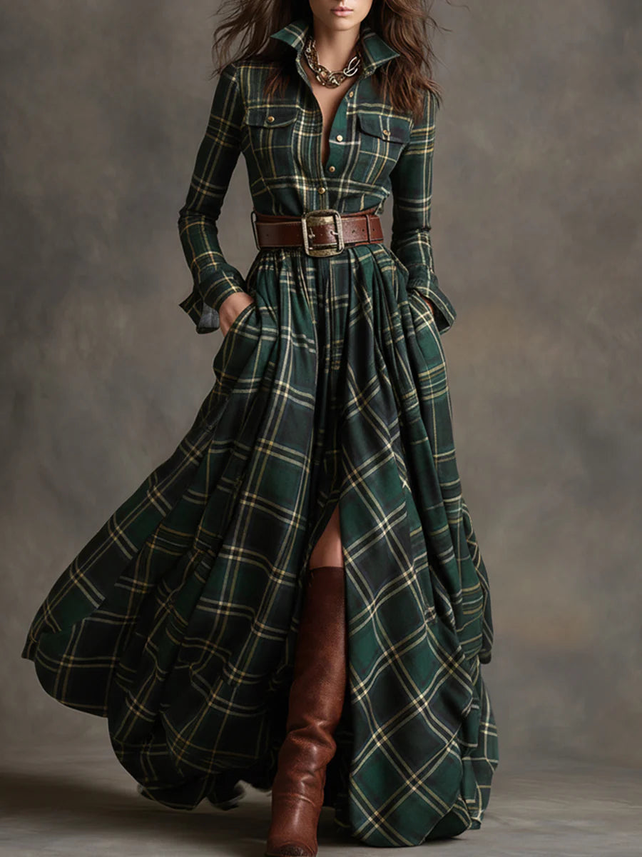 Tanith - Soft-Touch Maxi Dress - Rust Brown