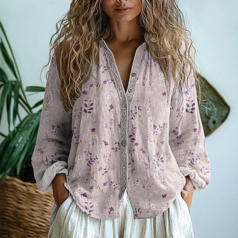 Isabel - Soft-Touch Blouse - Purple