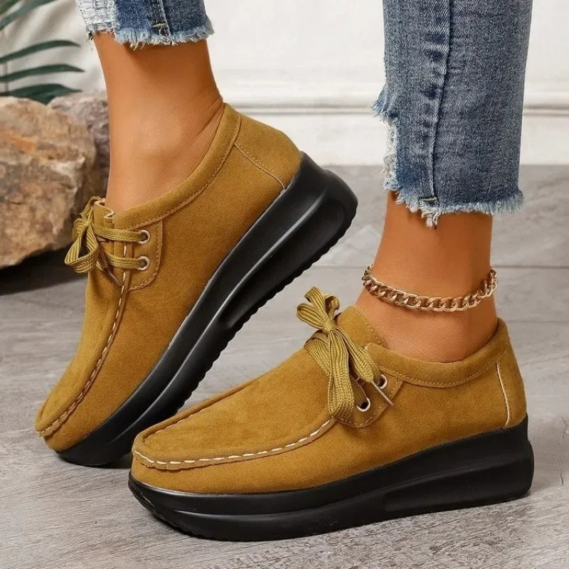 Amorelle - Cushioned Comfort Shoe - Brown